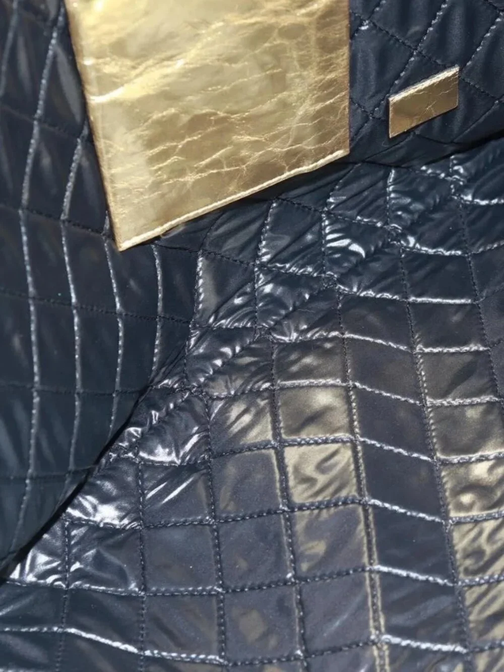 CHANEL Clutch Bag Leather Gold CC Auth 165360M
